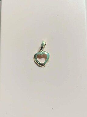 .925 Sterling Silver Heart Dainty Feminine Charm Pendant